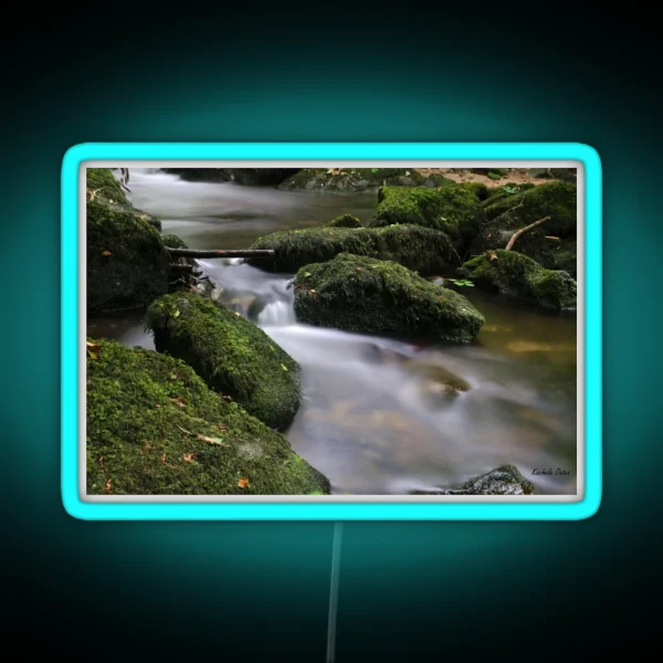 The Moss Rocks And The Stream RGB Neon Sign