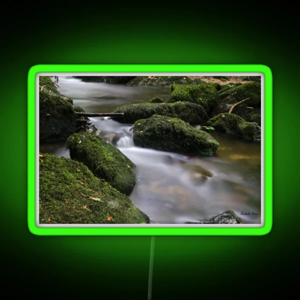 The Moss Rocks And The Stream RGB Neon Sign
