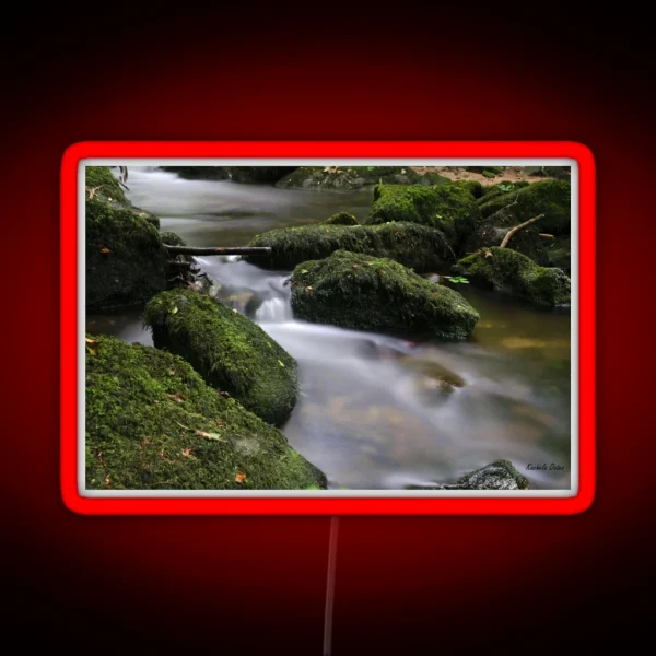 The Moss Rocks And The Stream RGB Neon Sign