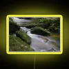 Vibrant Indoor Outdoor Led Sign Featuring A Peaceful Water Scene