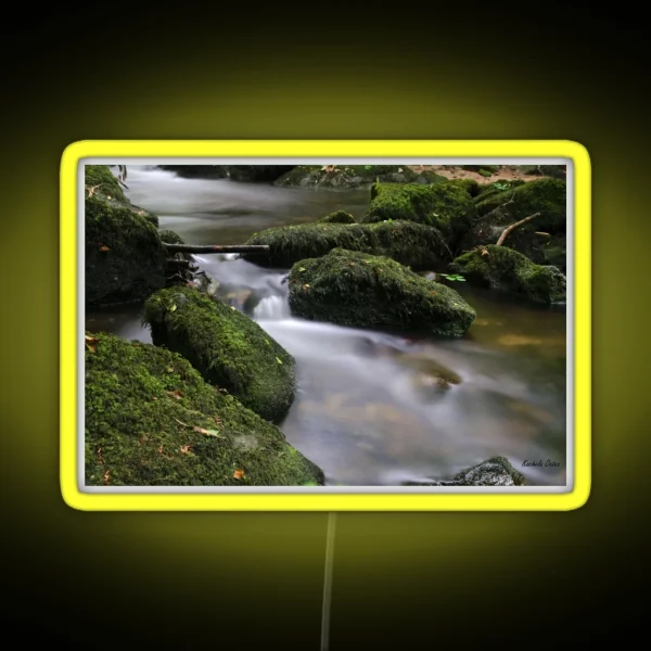The Moss Rocks And The Stream RGB Neon Sign