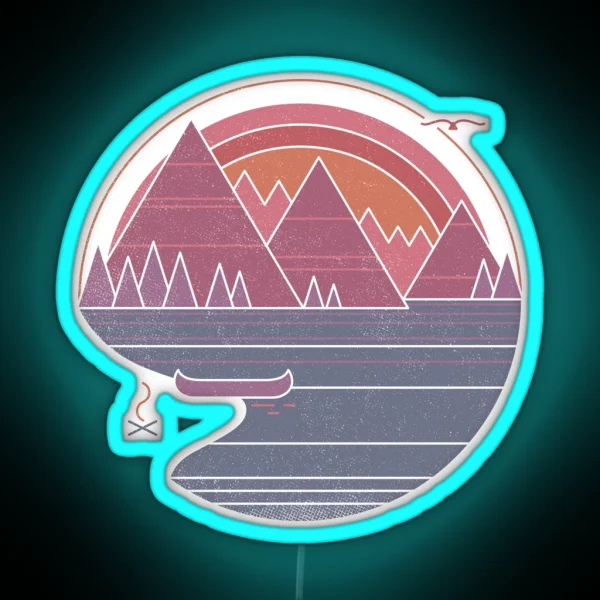 The Mountains Are Calling RGB Neon Sign
