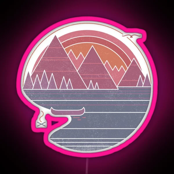 The Mountains Are Calling RGB Neon Sign