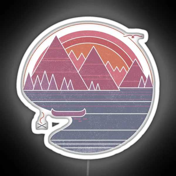 The Mountains Are Calling RGB Neon Sign