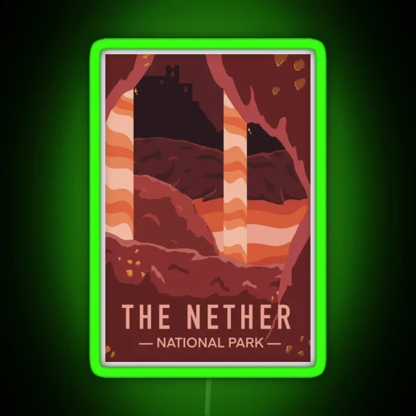The Nether Minecraft National Park RGB Neon Sign
