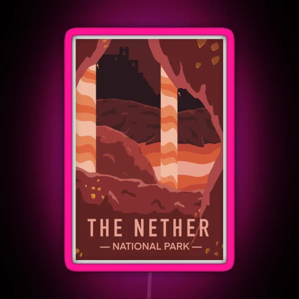 The Nether Minecraft National Park RGB Neon Sign