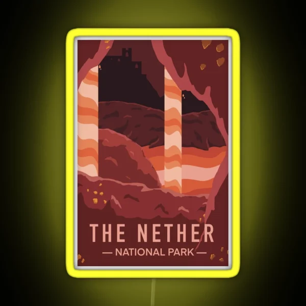 The Nether Minecraft National Park RGB Neon Sign