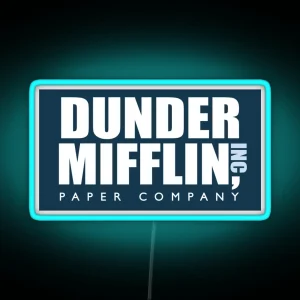 The Office Dunder Mifflin Paper Company RGB Neon Sign