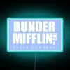 Vintage-inspired Dunder Mifflin Paper Company logo neon office decor sign