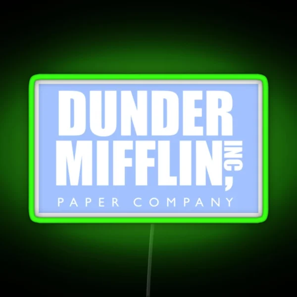 The Office Dunder Mifflin Paper Company RGB Neon Sign