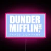 RGB LED Canvas Sign for The Office Dunder Mifflin Fans Room Decor