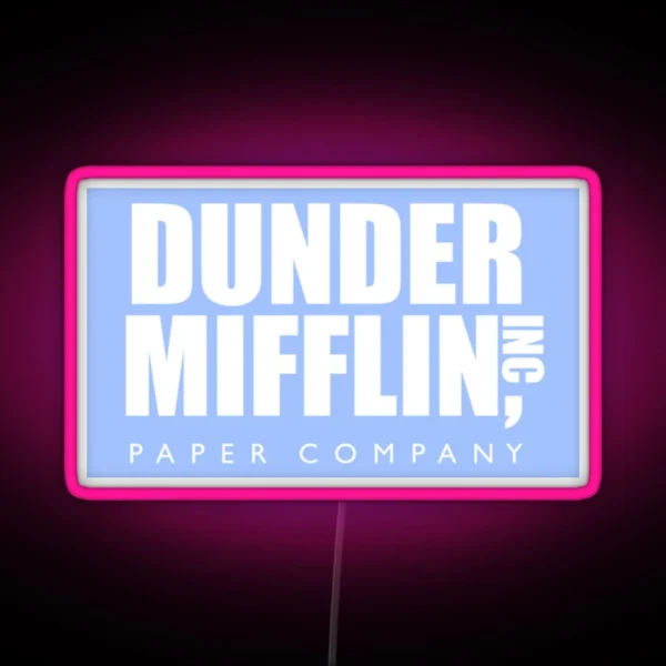 The Office Dunder Mifflin Paper Company RGB Neon Sign