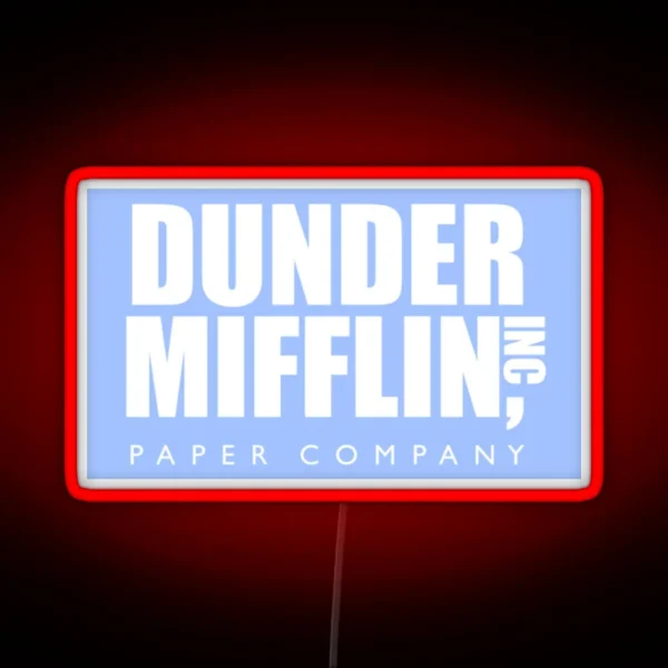 The Office Dunder Mifflin Paper Company RGB Neon Sign
