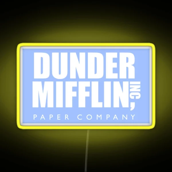 The Office Dunder Mifflin Paper Company RGB Neon Sign