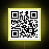 Neon RGB LED Sign with Customizable QR Code Fire Drill Alert