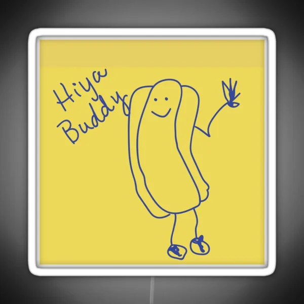 The Office Hiya Buddy Sticky Note RGB Neon Sign