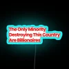 Neon Minority Pride Symbol Wall Sign, Customizable Color Options Available