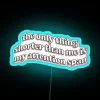 Bold Neon Wall Sign with Humorous Quote and Vibrant RGB Colors