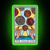 Vintage Collectible Tarot Card Art Decoration with RGB Neon Accents