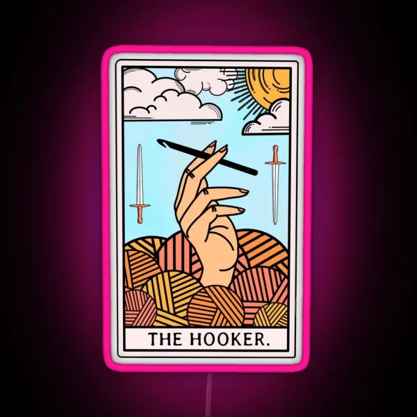 The Original Hooker Tarot Card RGB Neon Sign