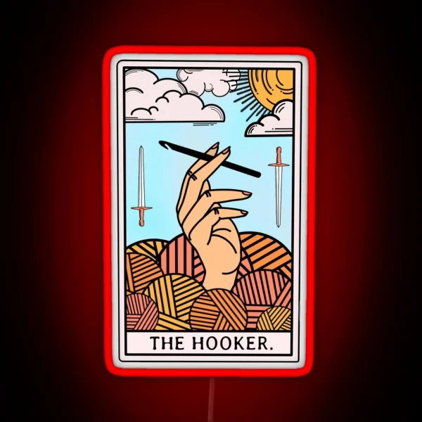 The Original Hooker Tarot Card RGB Neon Sign