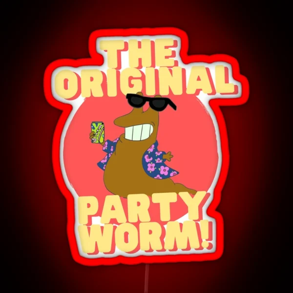 The Original Party Worm RGB Neon Sign