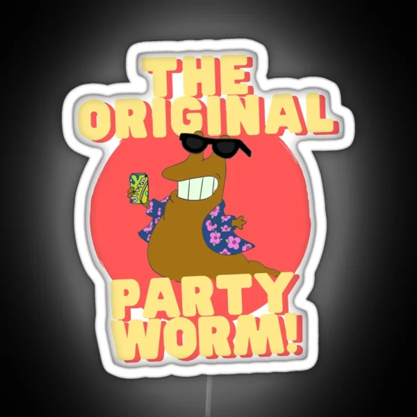 The Original Party Worm RGB Neon Sign