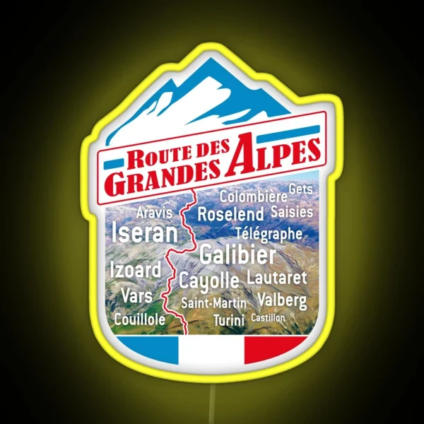 The Passes Of The Route Des Grandes Alpes RGB Neon Sign