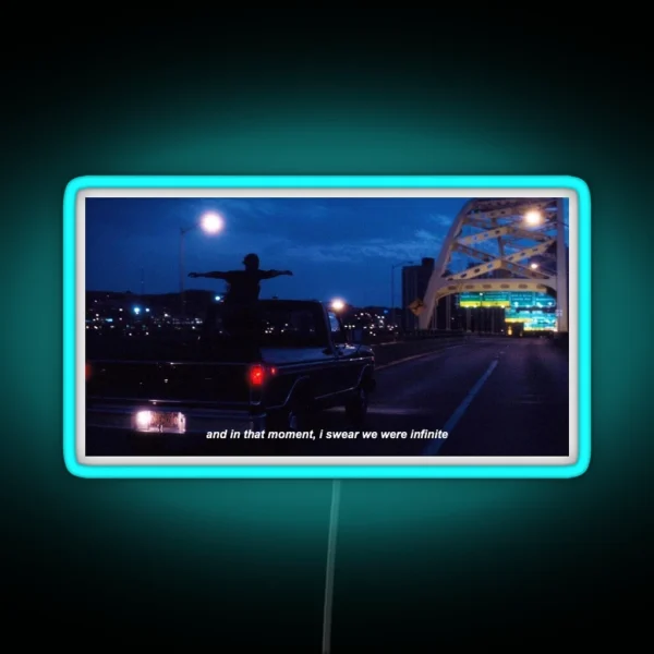 The Perks Of Being A Wallflower Quote RGB Neon Sign