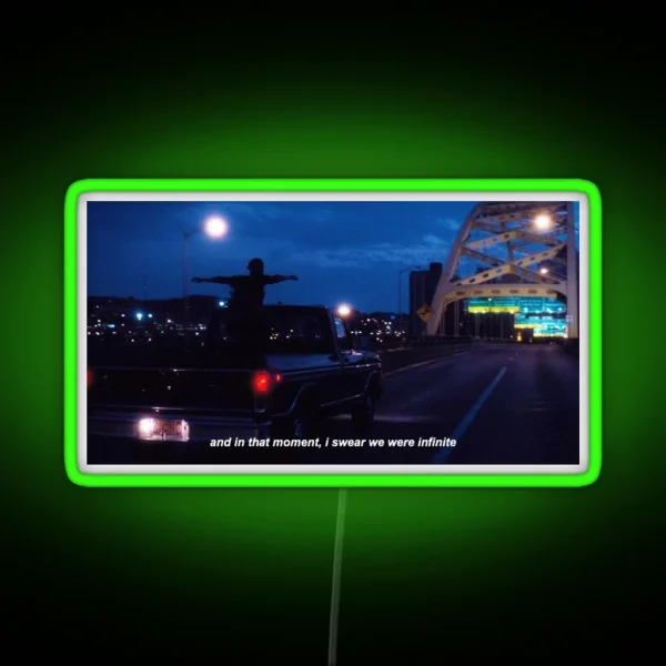 The Perks Of Being A Wallflower Quote RGB Neon Sign