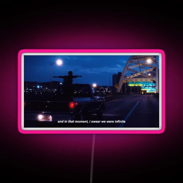 The Perks Of Being A Wallflower Quote RGB Neon Sign