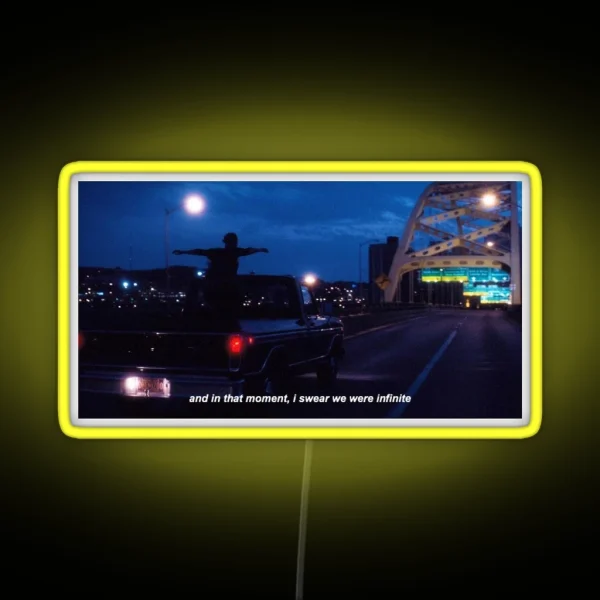 The Perks Of Being A Wallflower Quote RGB Neon Sign