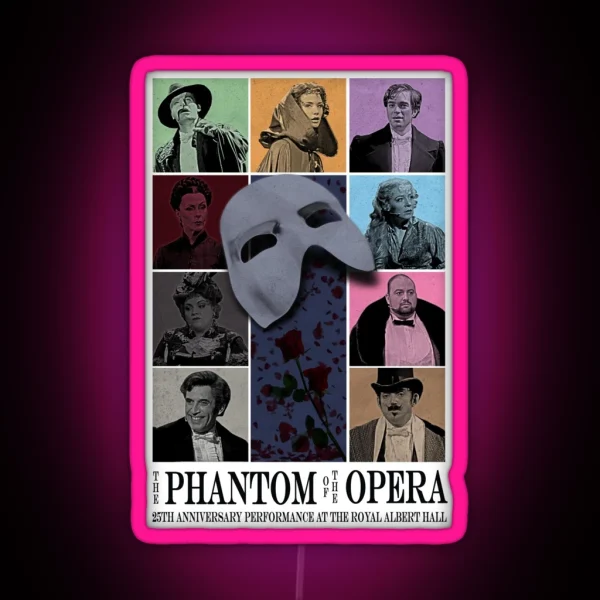 The Phantom Of The Opera 25th Anniversary Poster RGB Neon Sign