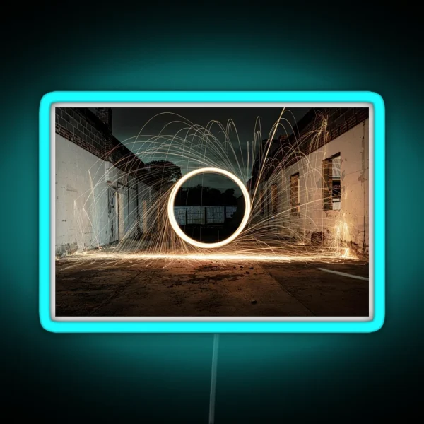 The Portal Long Exposure Photography RGB Neon Sign