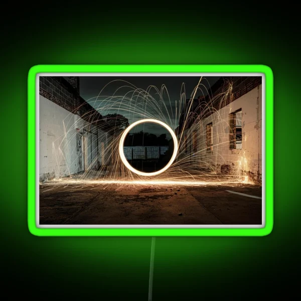 The Portal Long Exposure Photography RGB Neon Sign