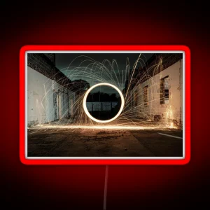 The Portal Long Exposure Photography RGB Neon Sign