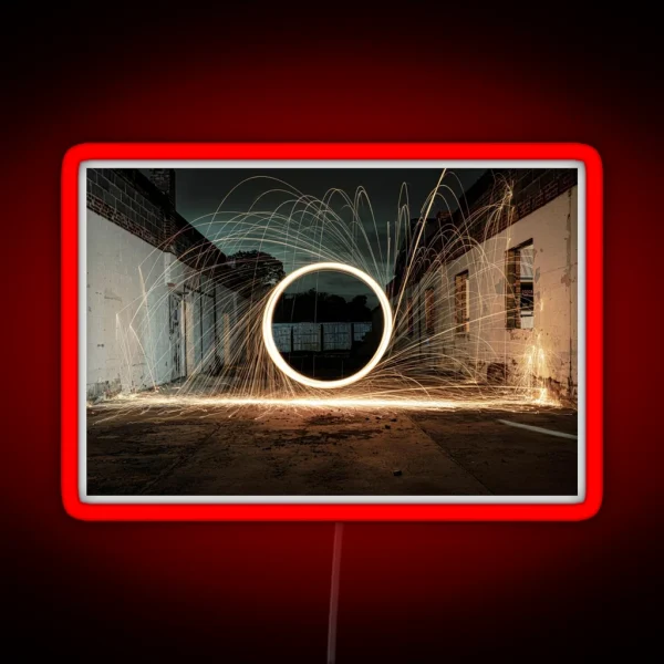 The Portal Long Exposure Photography RGB Neon Sign
