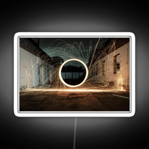 The Portal Long Exposure Photography RGB Neon Sign