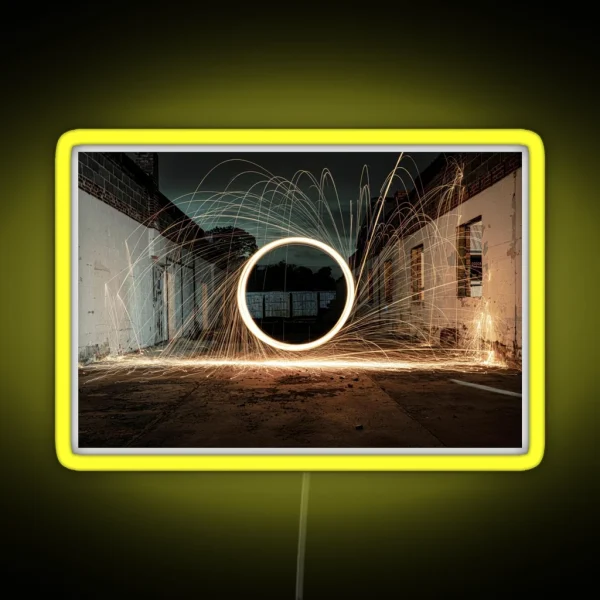 The Portal Long Exposure Photography RGB Neon Sign