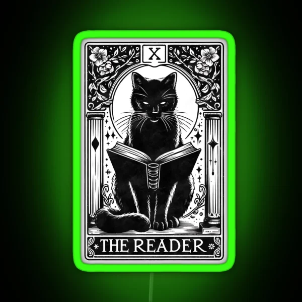 The Reader Tarot Card RGB Neon Sign