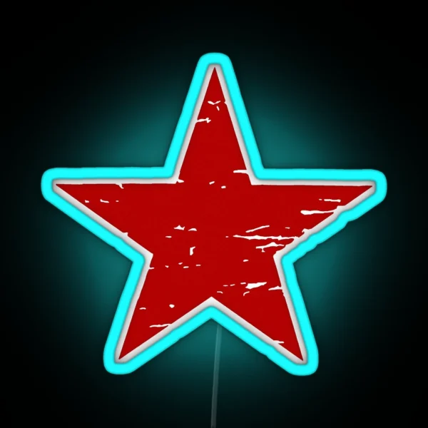 THE RED STAR RGB Neon Sign