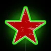 Vibrant Red Star LED Sign with Color Changing Neon Light Effects