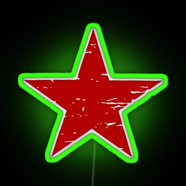 THE RED STAR RGB Neon Sign