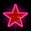 Colorful RGB LED star sign for modern home decor accents.