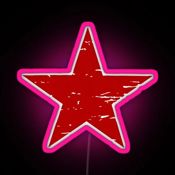 THE RED STAR RGB Neon Sign
