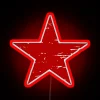 Eye-catching Red Star Accent Wall Decor with Vibrant RGB Lighting