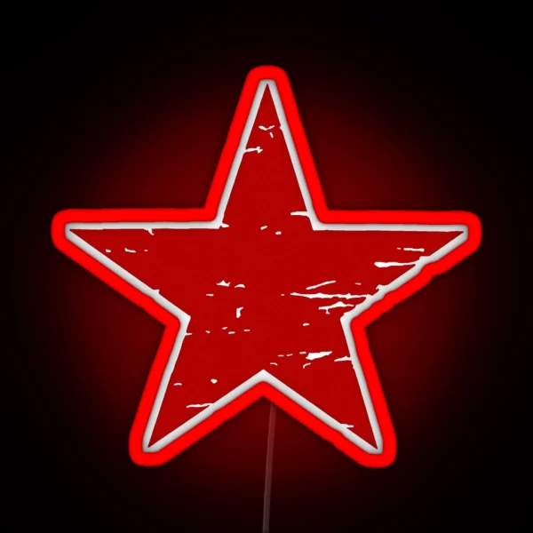 THE RED STAR RGB Neon Sign