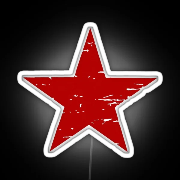 THE RED STAR RGB Neon Sign