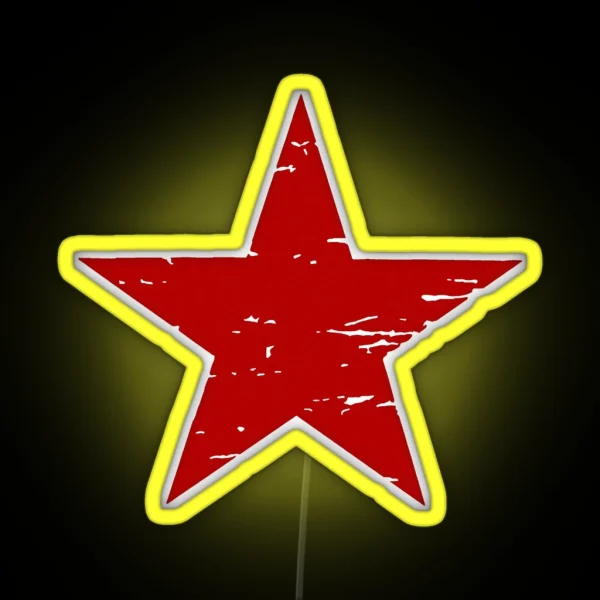 THE RED STAR RGB Neon Sign