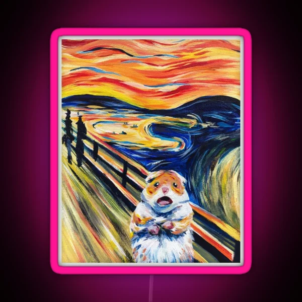 The Screaming Hamster RGB Neon Sign